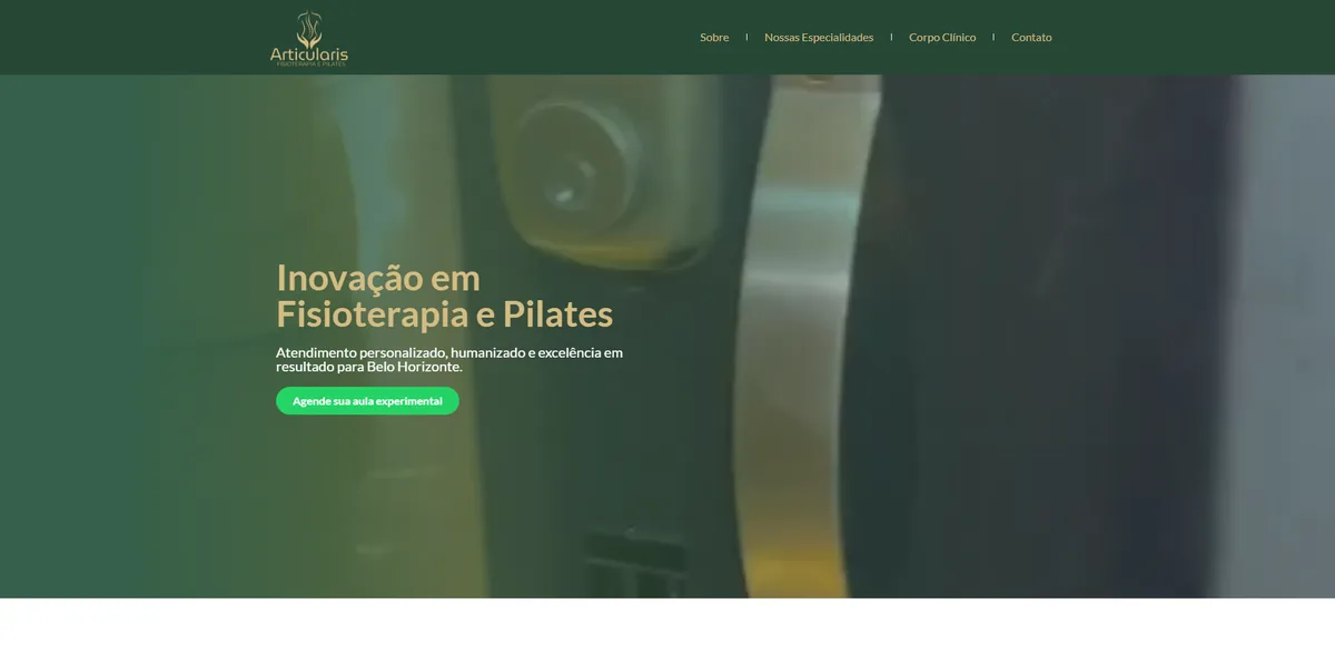 Site Articularis Fisioterapia - Clínica de fisioterapia e pilates em Belo Horizonte